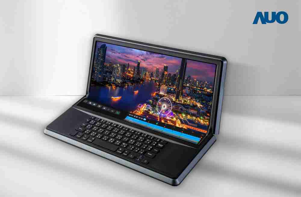 OBPay14.6吋Micro LED折迭显示屏幕，，搭配半径4mm的弯折绞炼，，以及高画素、、高亮度、、、高对比度的显示技术特点，，，，即便在大视角下仍保有绝佳色相与亮度