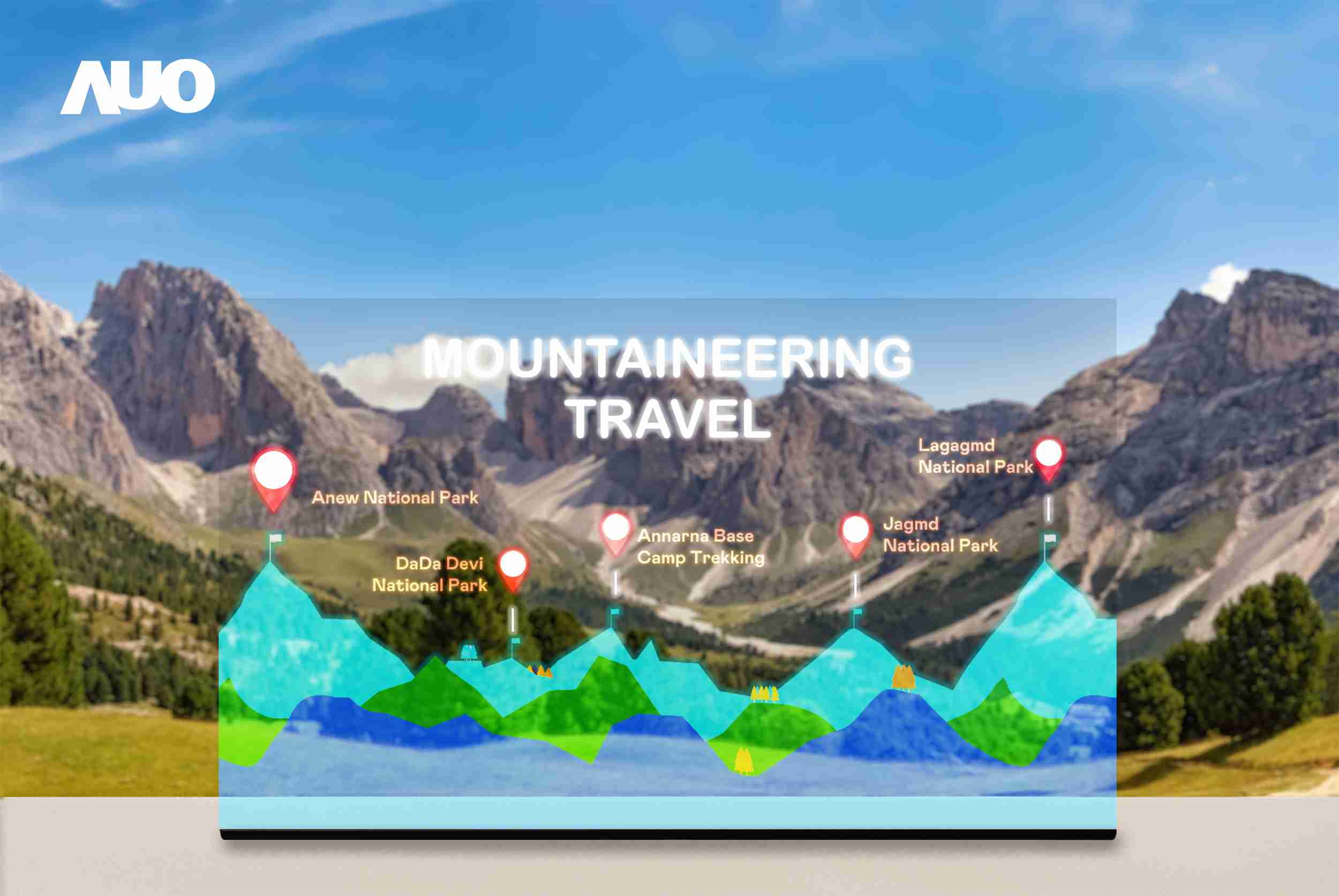 OBPay展示全球单片尺寸最大(*)42吋透明Micro LED显示器拼接而成的〝64吋透明Micro LED显示器〞，，具备高透明度、、1,000 nits高亮度、、、、广色域、、、、采用三边无边框的无缝拼接等多重特色，，，，呈现超高清、、、细腻画质而不遮挡后方视觉，，，满足层峰需求，，，，可广泛运用于零售、、艺术展览或商业空间等场域